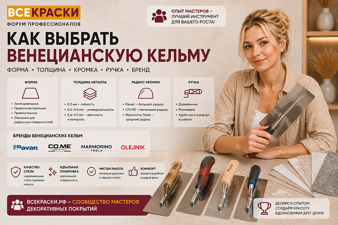 Как выбрать венецианскую кельму