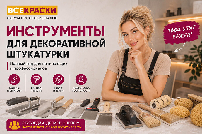 Инструменты для декоративной штукатурки