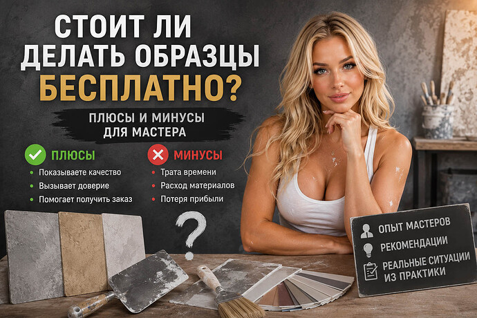 Стоит ли мастеру декоративной штукатурки делать образцы бесплатно