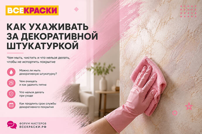 Как ухаживать за декоративной штукатуркой