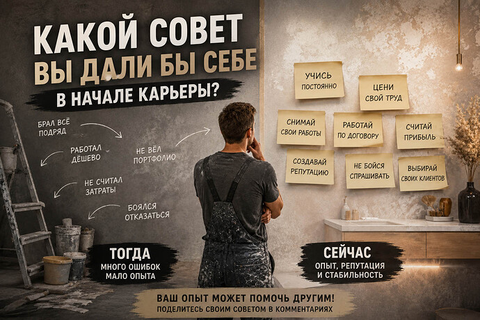 Какой совет вы дали бы себе в начале карьеры мастера