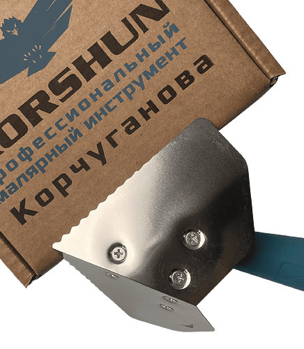 Шпатель КОРШУН для внутренних углов с зубчатыми пластинами