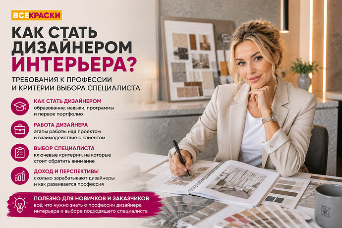 Как стать дизайнером интерьера