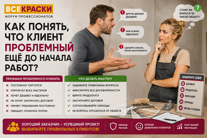Как понять, что клиент проблемный ещё до начала работ