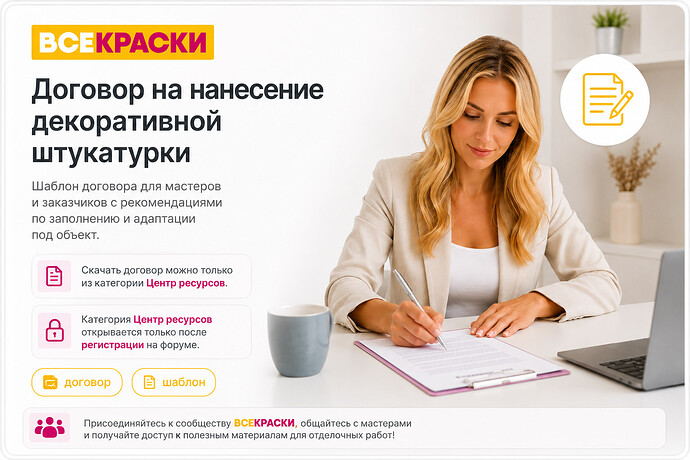 Договор на нанесение декоративной штукатурки