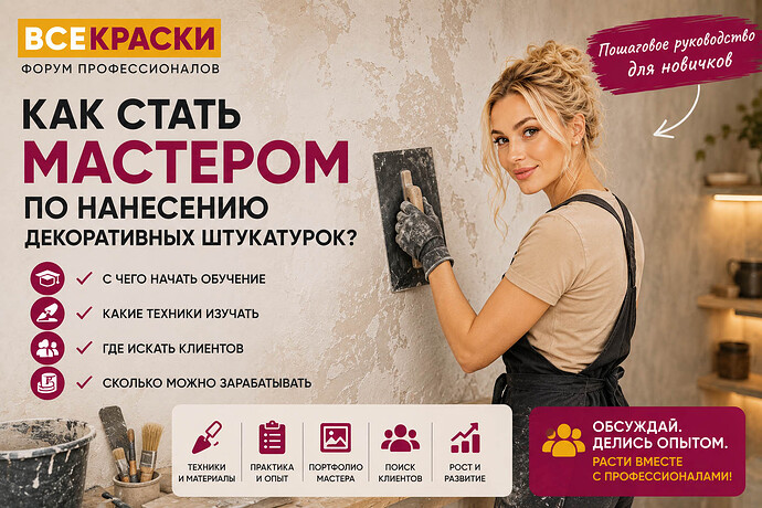 Как стать мастером декоративной штукатурки