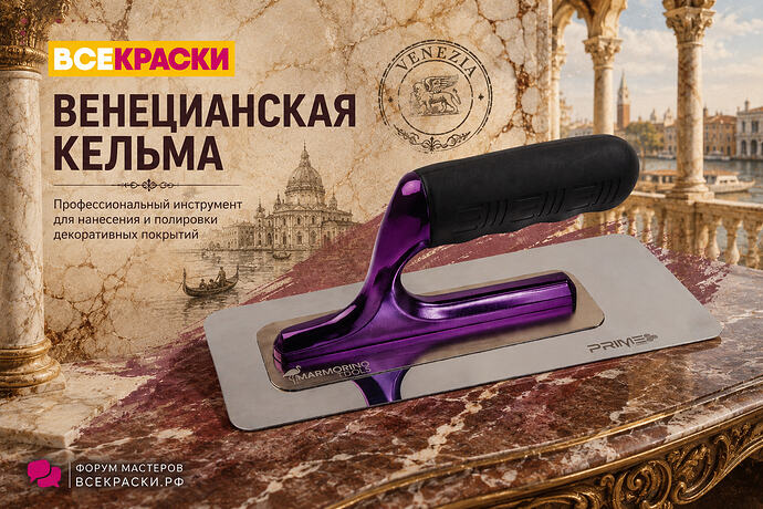 Почему венецианская кельма называется венецианской